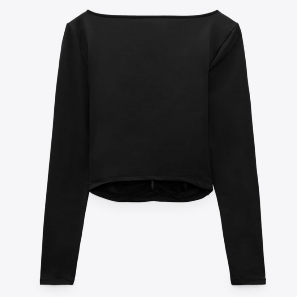 NWT Zara Ruched Elasticized Top - Picture 6 of 7